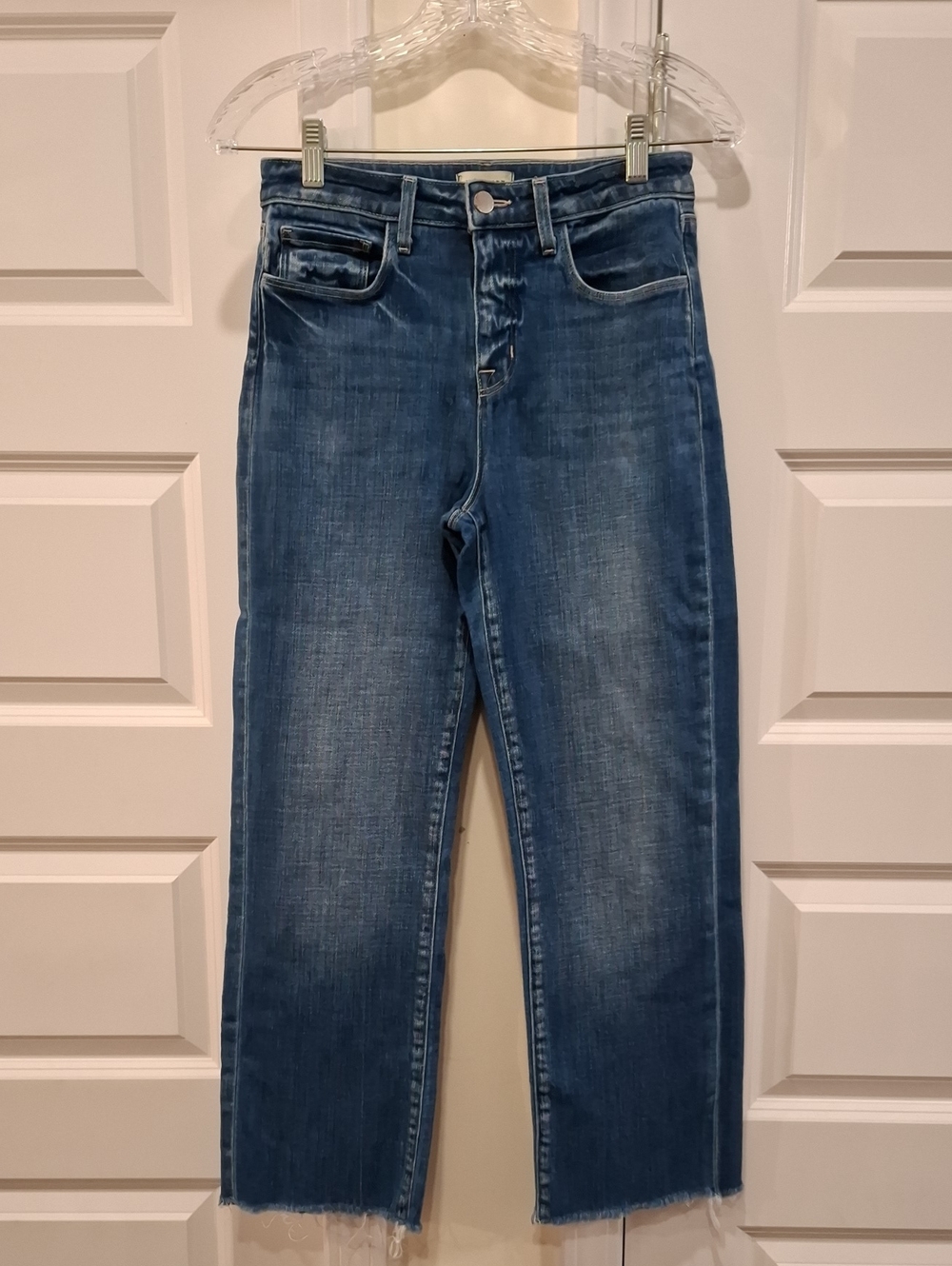 L'Agence Wanda High Rise Crop Wide Leg Jeans In Dawson Size 25